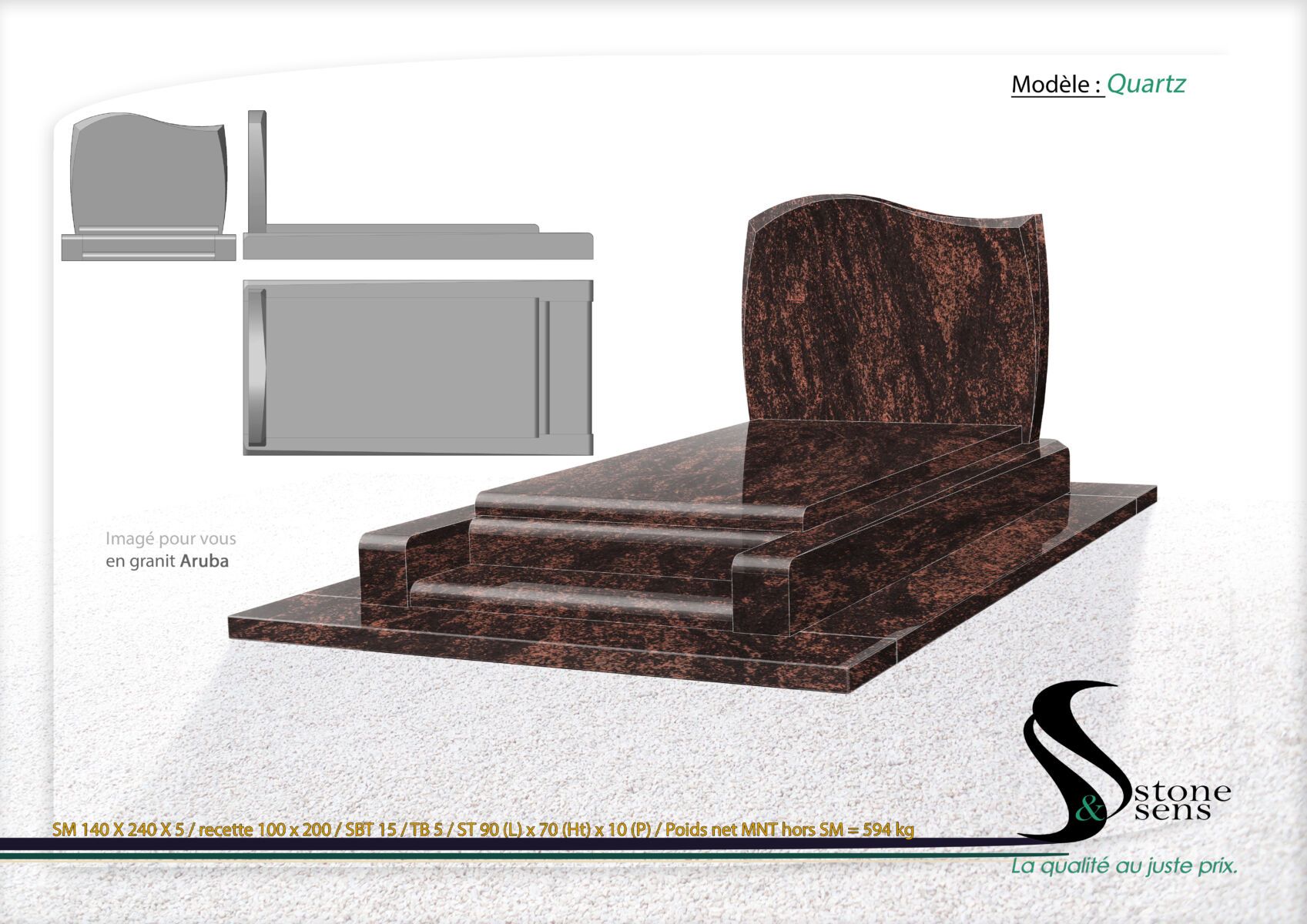 quartz stone et sens